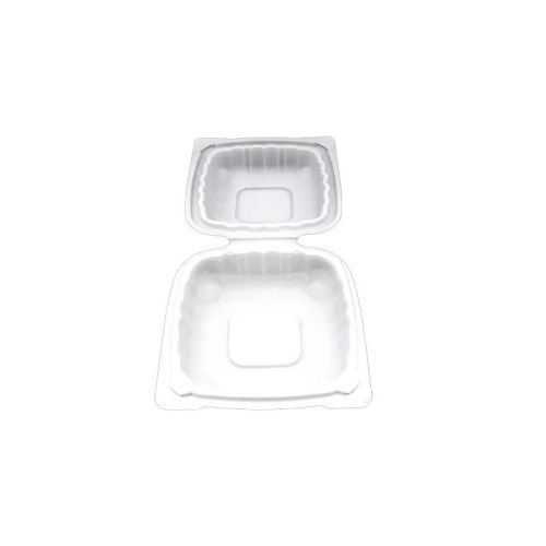 PP Clamshell Food Container | 6x6x2.5″ – 250 Pcs
