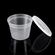 HS-S16 16oz Clear Round Deli Container W/ Lid – 240 Sets
