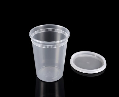 HS-S24 24oz Clear Round Deli Container W/ Lid – 240 Sets