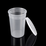 HS-S32 32oz Clear Round Deli Container W/ Lid – 240 Sets