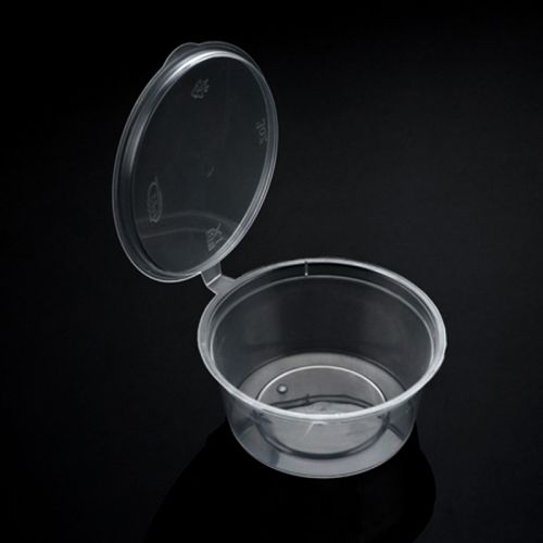 HJ 3OZ CLEAR SAUCE CUP W/ LID – 1000 SETS