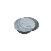 HS-Y16 16oz Black Round Container W/ Lid